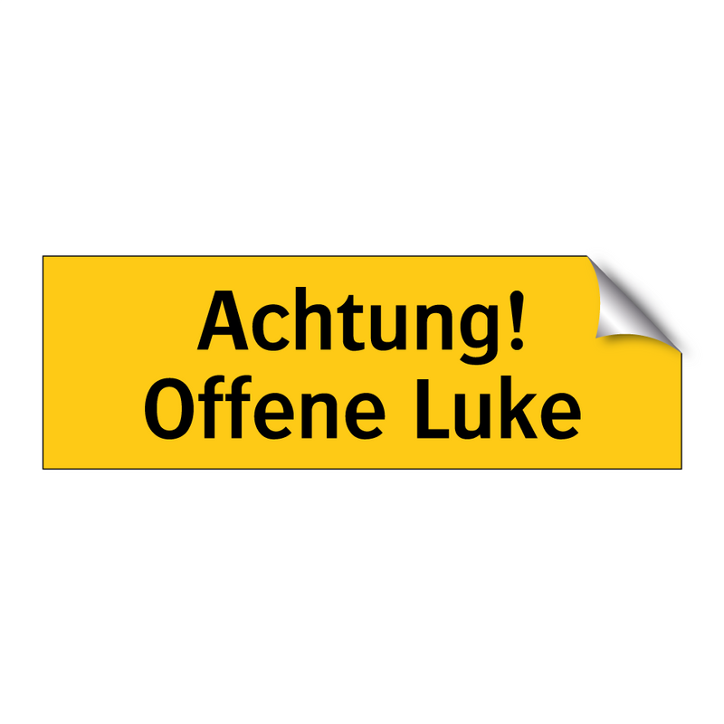 Achtung! Offene Luke