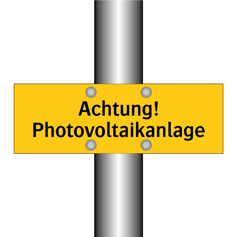 Achtung! Photovoltaikanlage