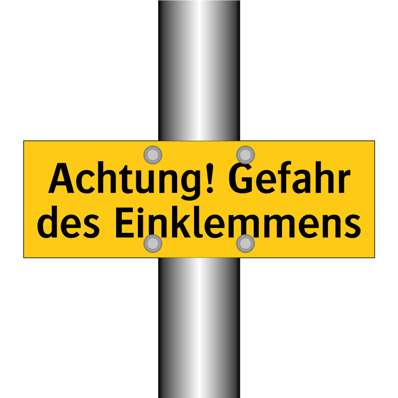 Achtung! Gefahr des Einklemmens