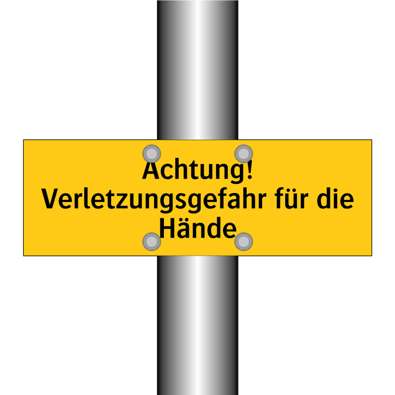 Achtung! Verletzungsgefahr für die Hände