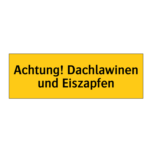 Achtung! Dachlawinen und Eiszapfen