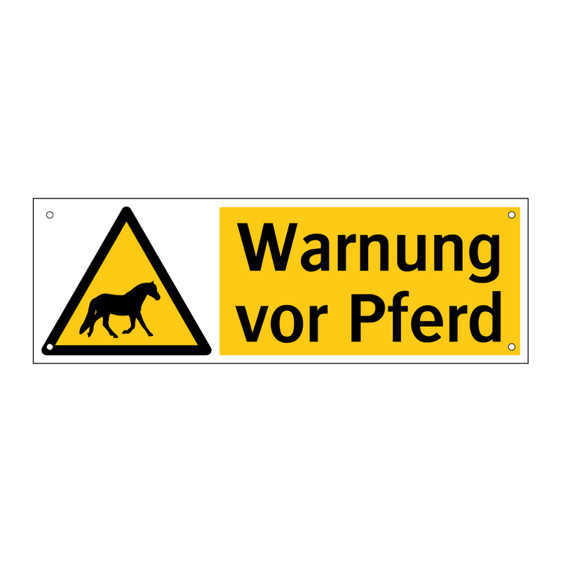 Warnung vor Pferd