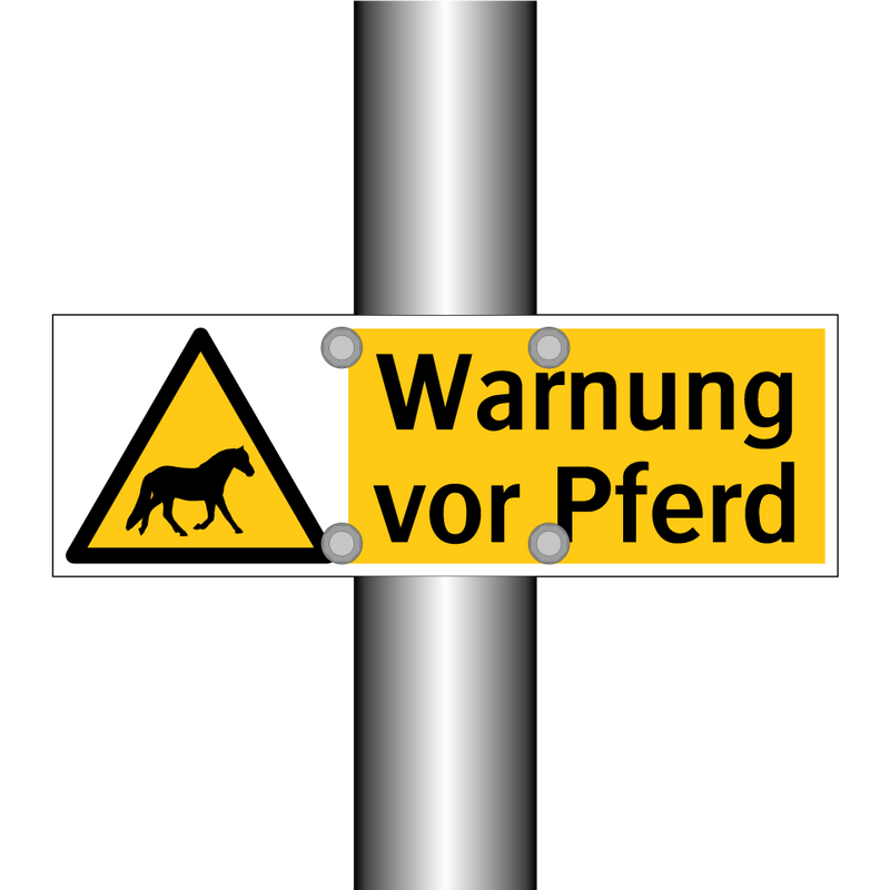 Warnung vor Pferd