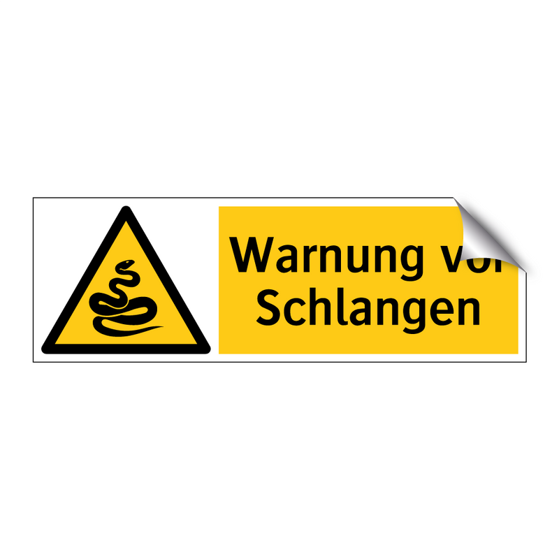 Warnung vor Schlangen