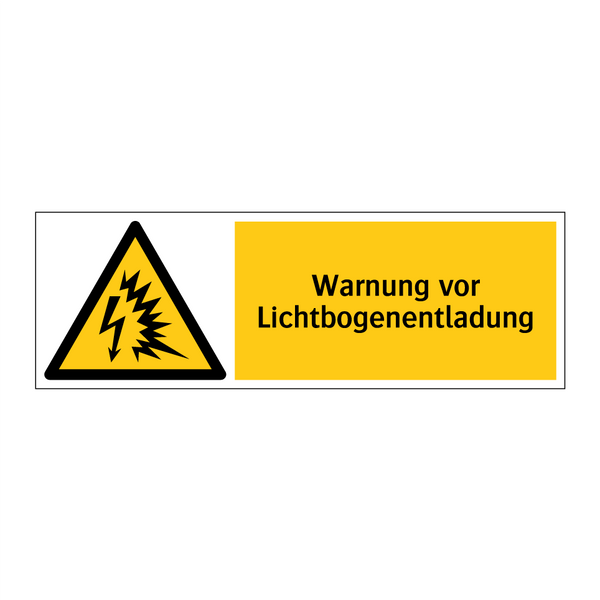 Warnung vor Lichtbogenentladung