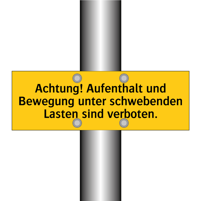 Achtung! Aufenthalt und Bewegung unter schwebenden Lasten sind verboten.