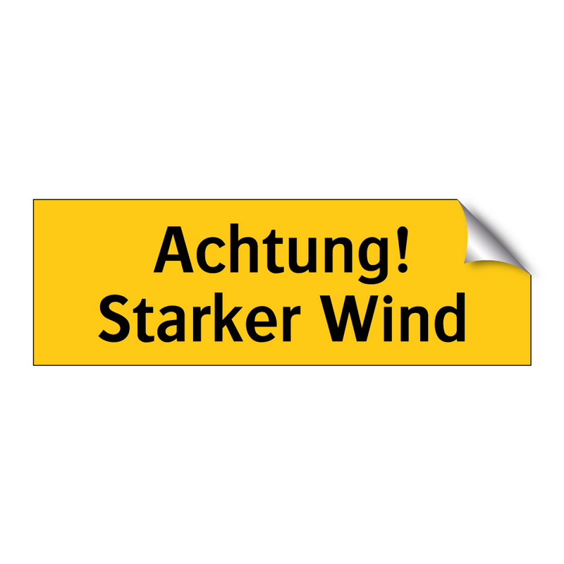 Achtung! Starker Wind