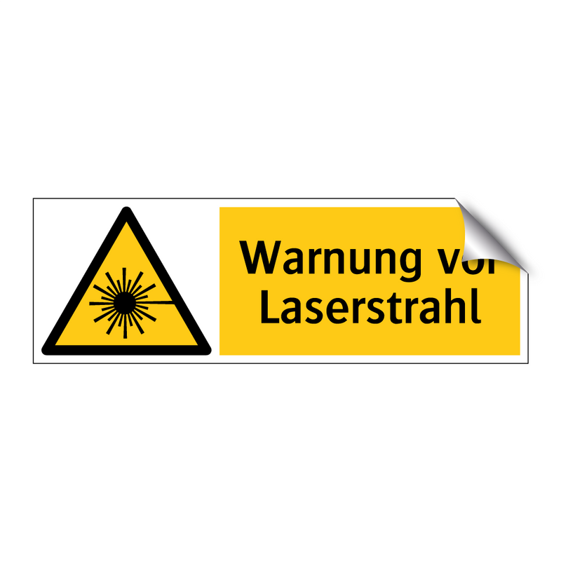 Warnung vor Laserstrahl