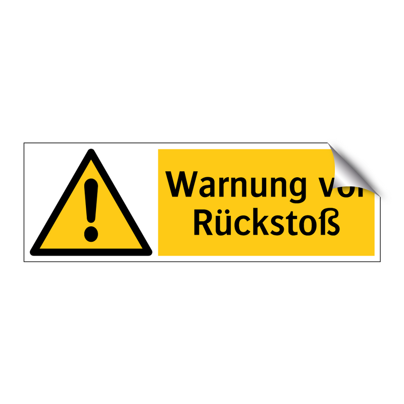 Warnung vor Rückstoß