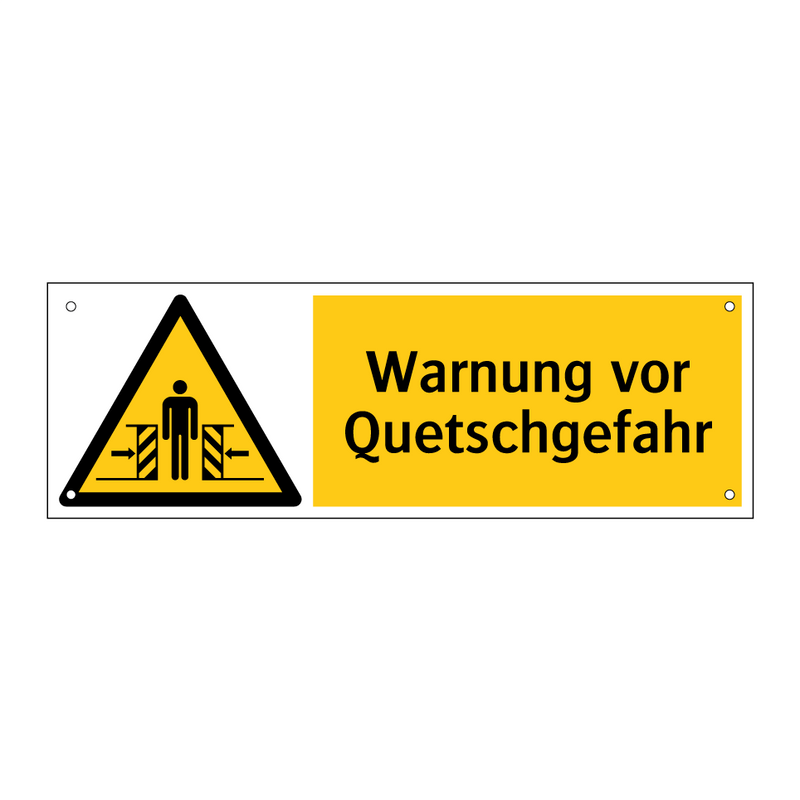 Warnung vor Quetschgefahr