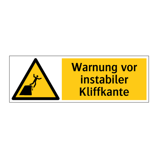 Warnung vor instabiler Kliffkante