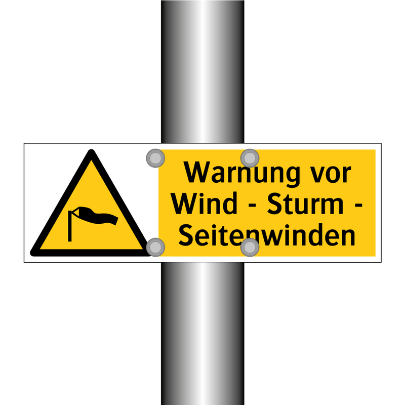 Warnung vor Wind - Sturm - Seitenwinden