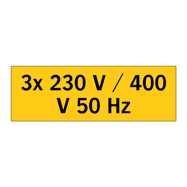 3x 230 V / 400 V 50 Hz