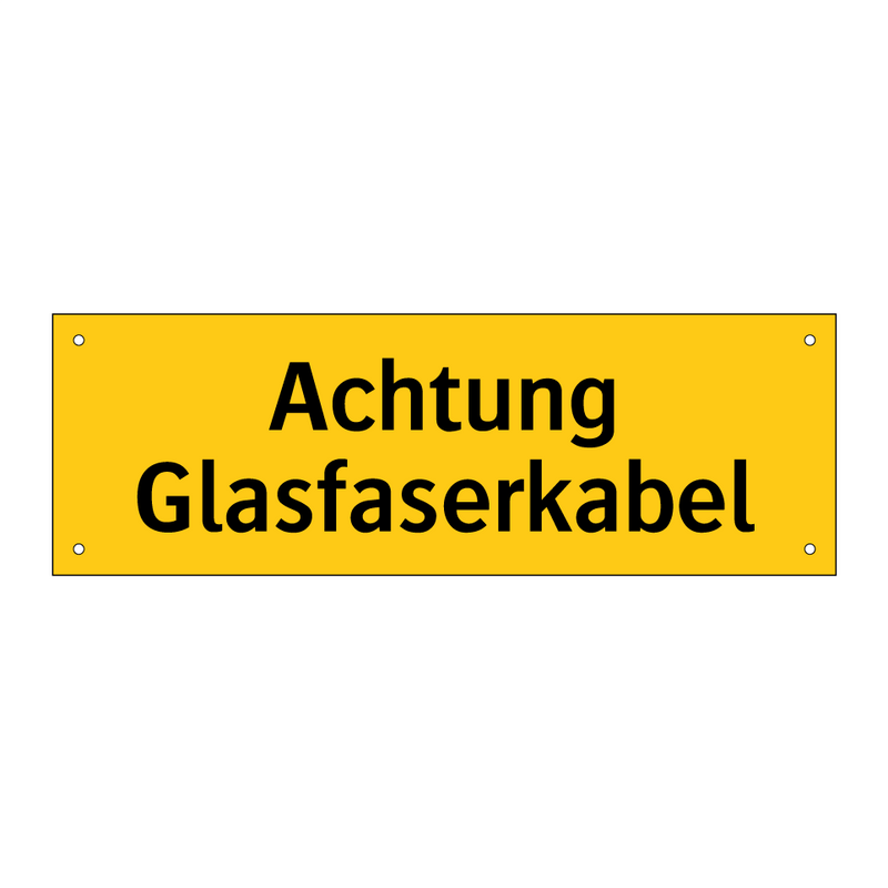 Achtung Glasfaserkabel