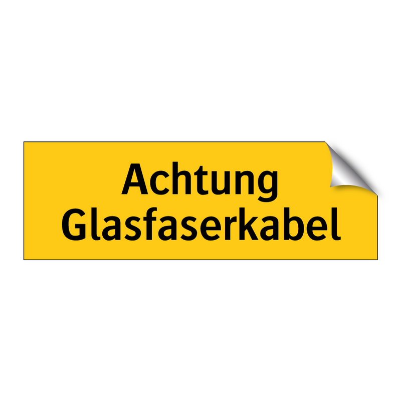 Achtung Glasfaserkabel