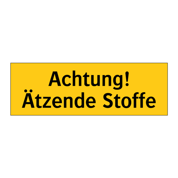 Achtung! Ätzende Stoffe